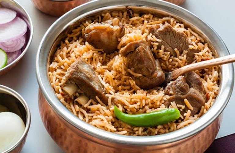 Mutton Biriyani 4 Pices